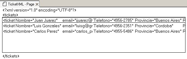 Página con XML