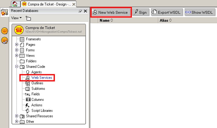 Creación del Web Services