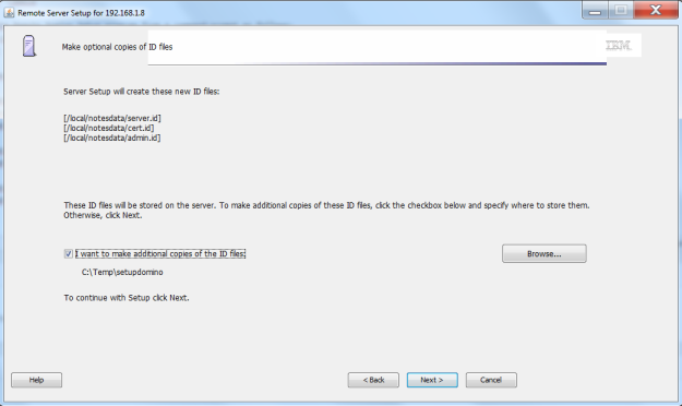 Remote Setup - Optional Copies