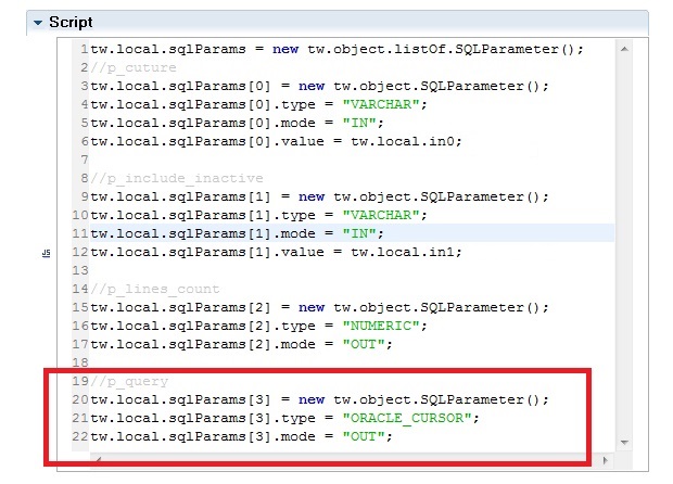 Implementación de la actividad Build Params
