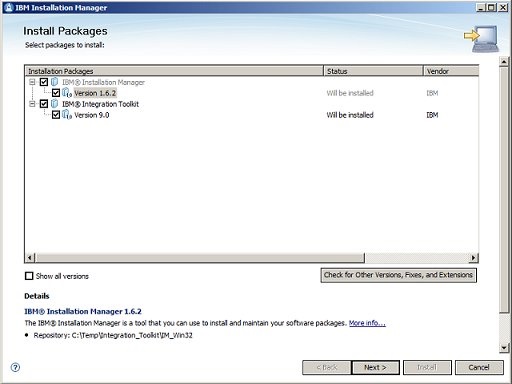Installation Manager 1/8