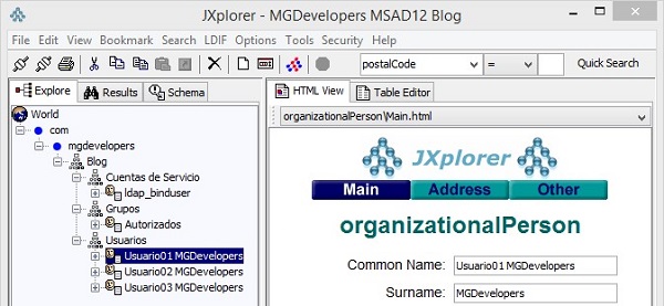 Conexión de prueba al servicio de directorio utilizando un cliente LDAP